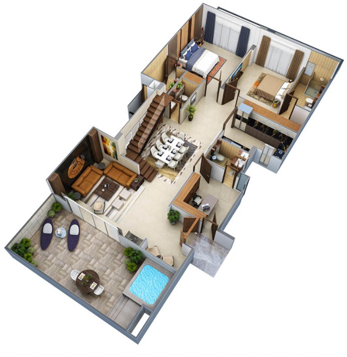 5 BHK Skyvilla Floor Plan