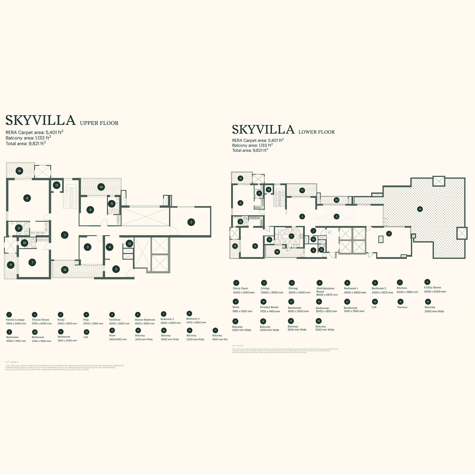 Sky Villa Floor Plan