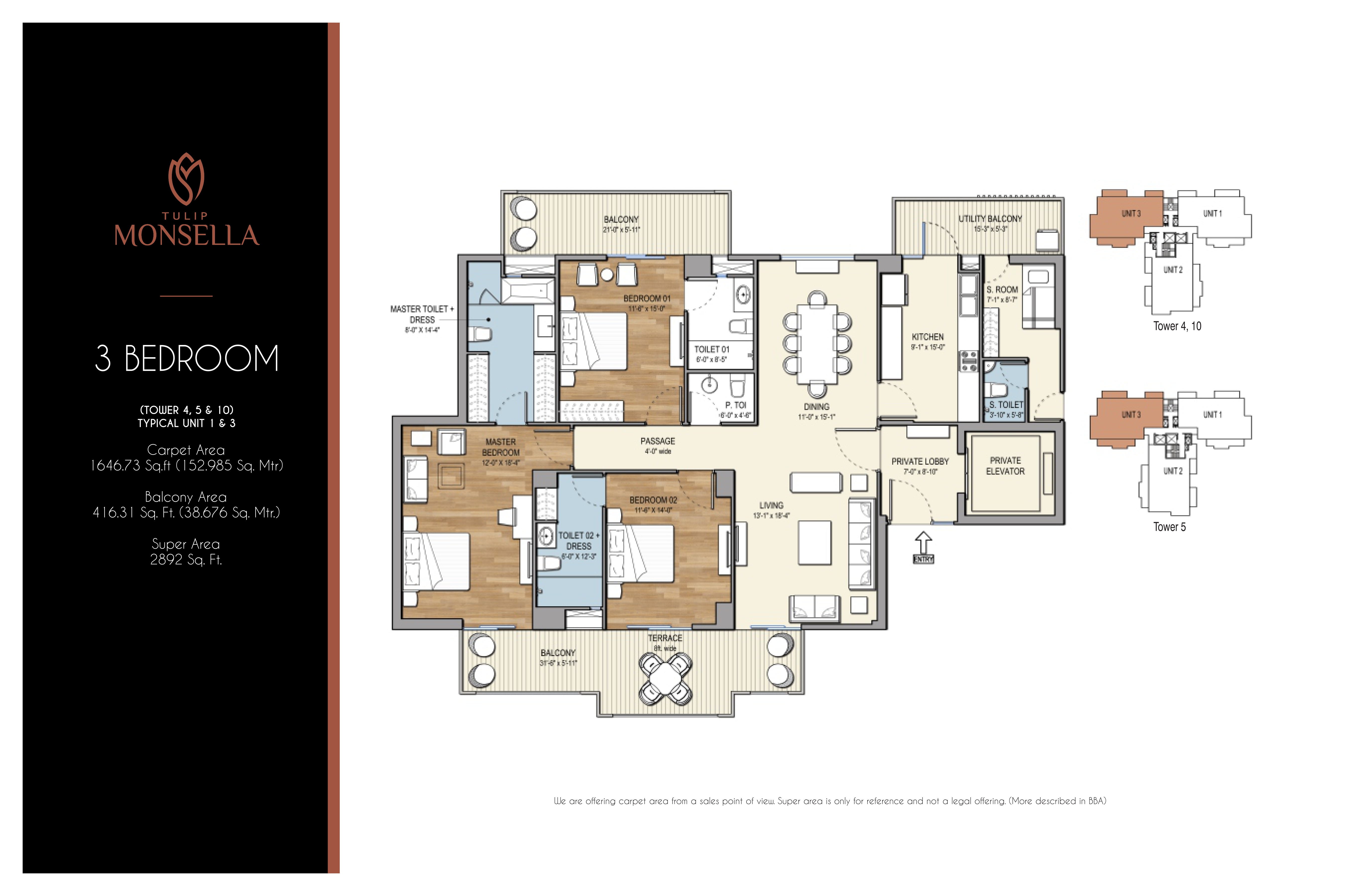 3 BHK Floor Plan