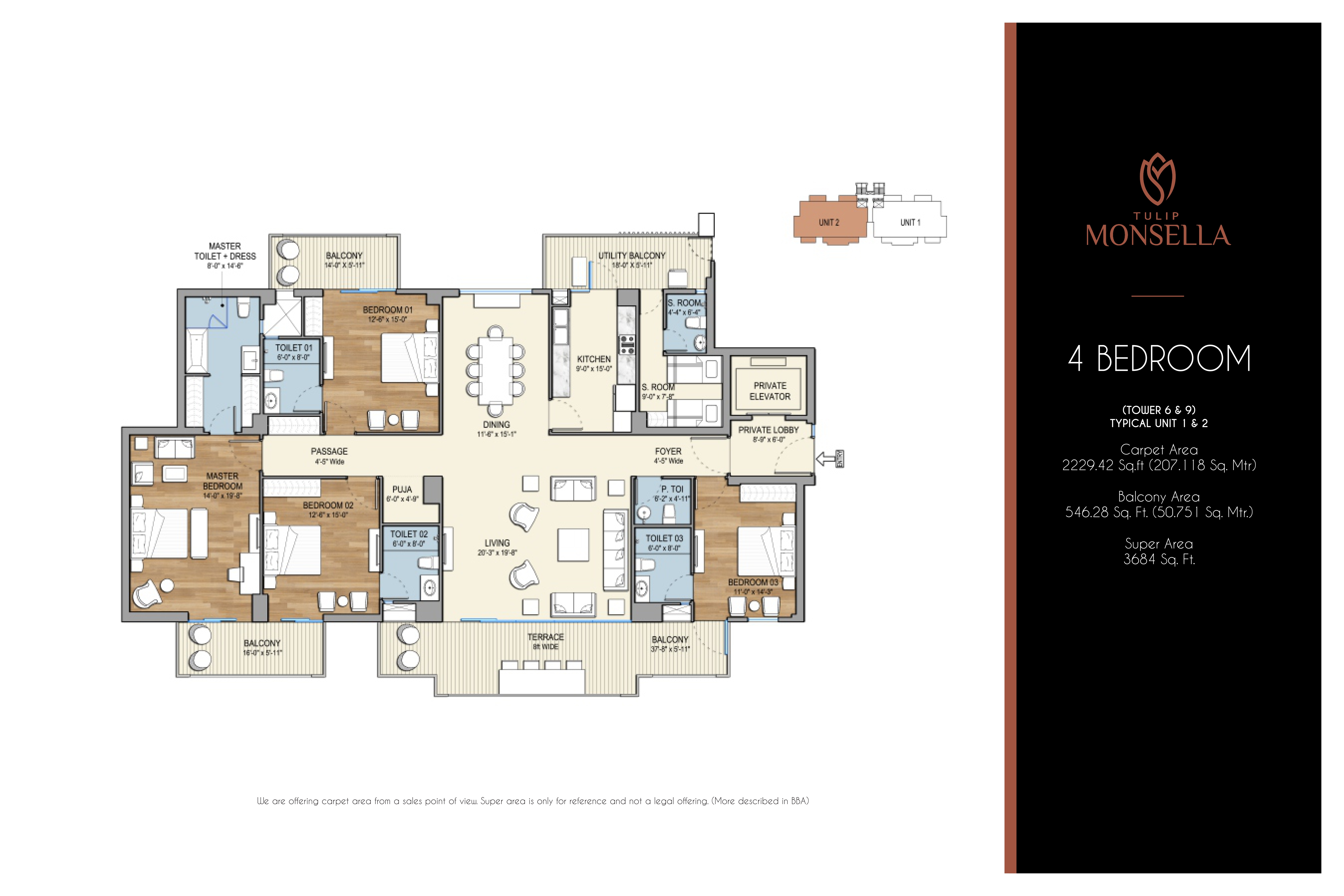 4 BHK Floor Plan