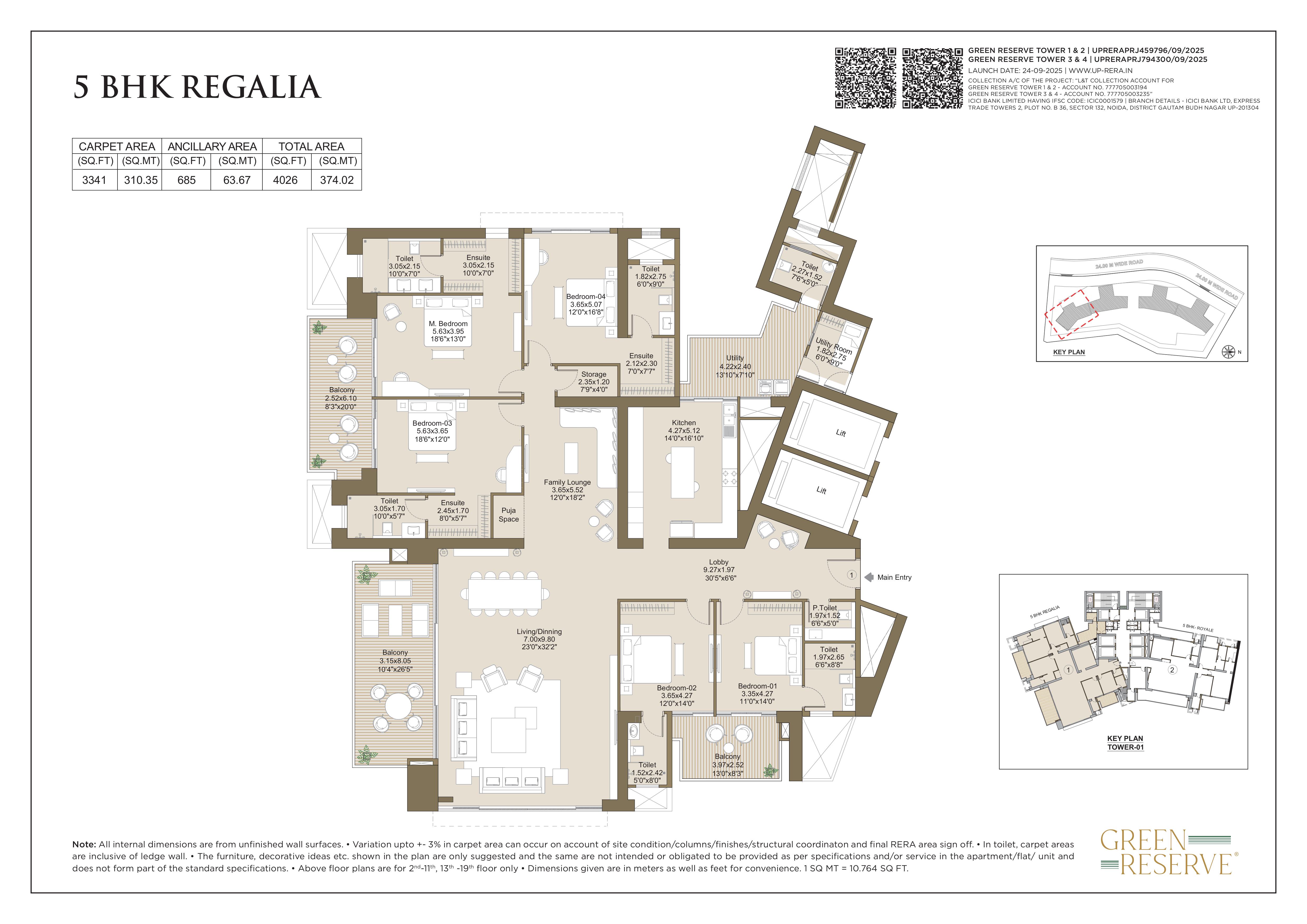 5 BHK Regalia Floor Plan