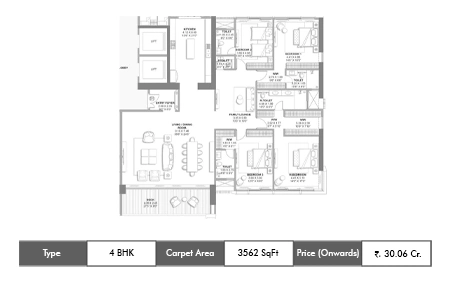4 BHK Floor Plan